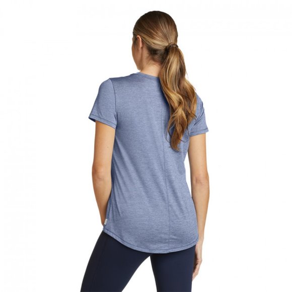NWT Eddie Bauer Women's Active Crew Neck Everyday T-Shirt Blue Sz 2XL $40 4D165 - Picture 2 of 2